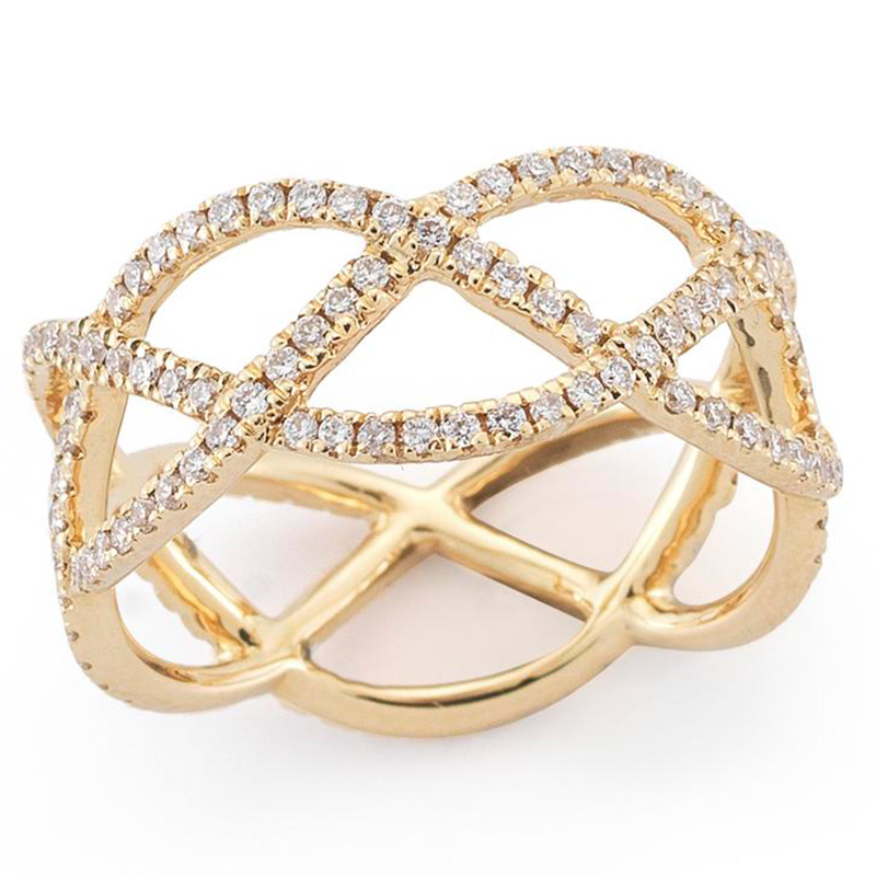 Deutsch Signature Open Diamond Criss Cross Ring