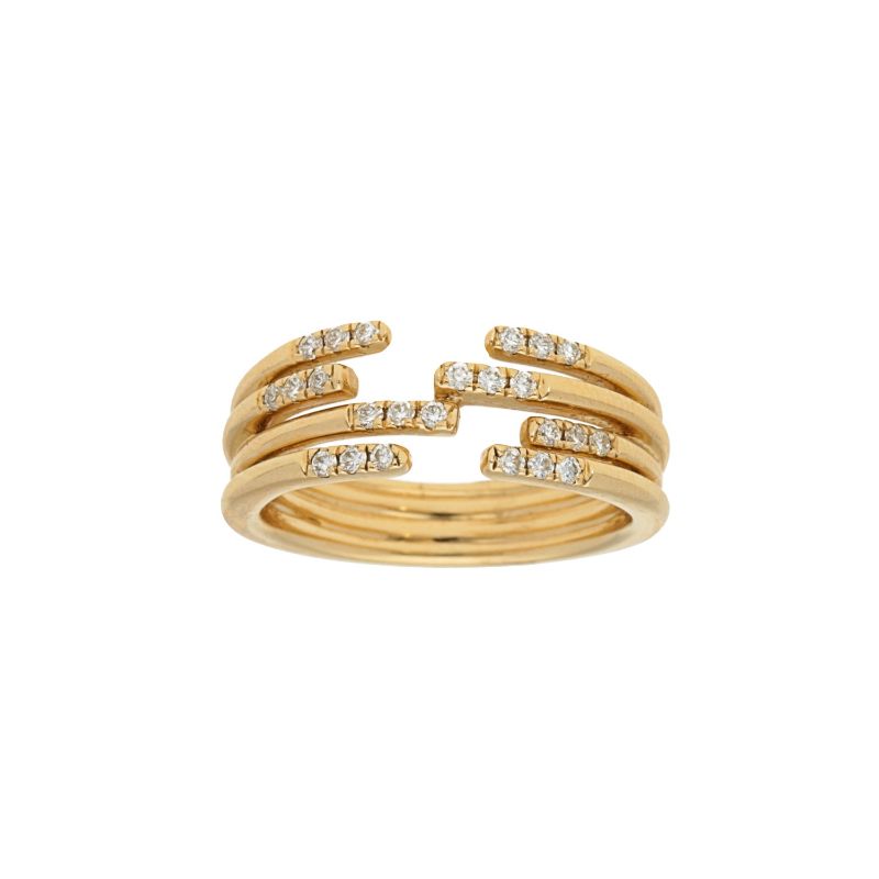 Deutsch Signature Multi Row with Diamonds Ring