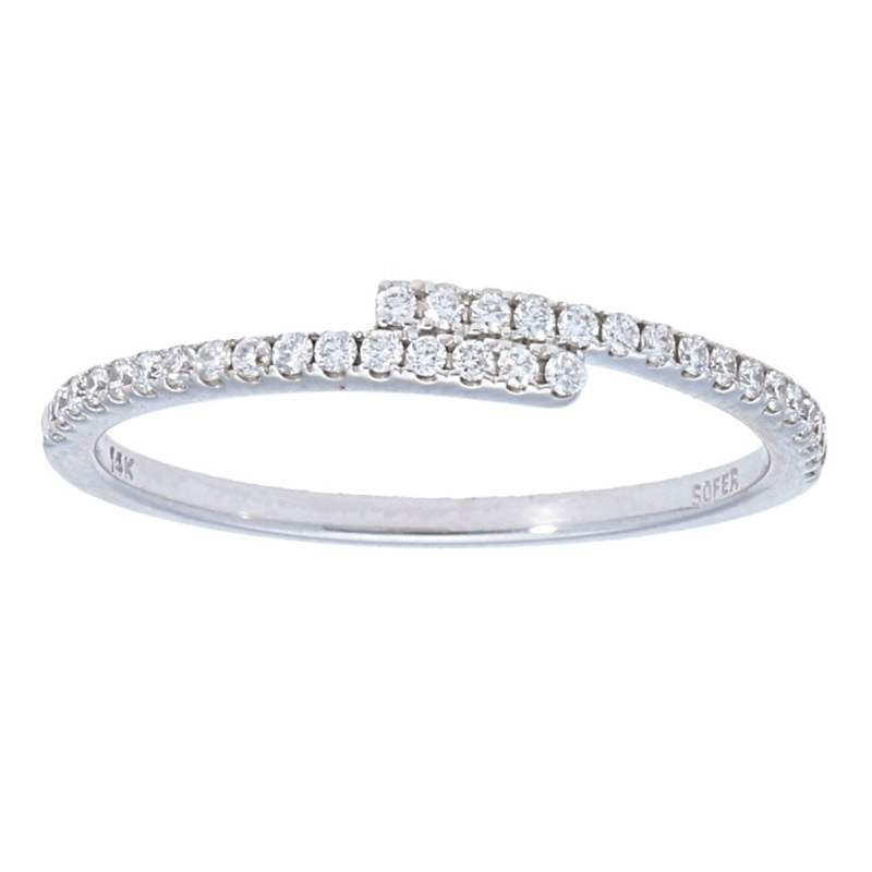 Deutsch Signature Thin Bypass Pave Diamond Band