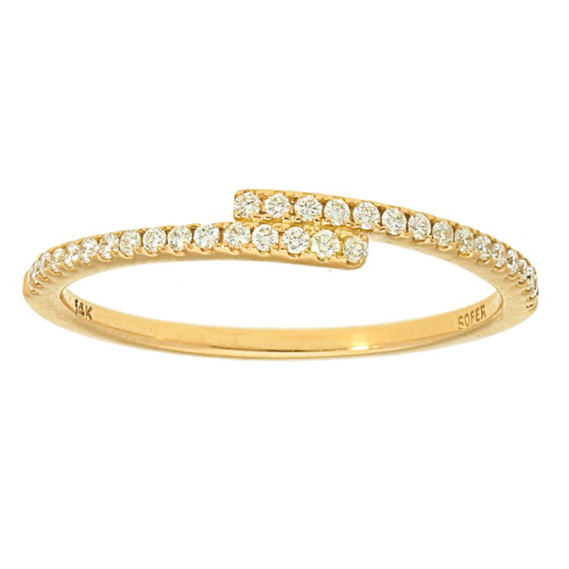 Deutsch Signature Thin Bypass Pave Diamond Band