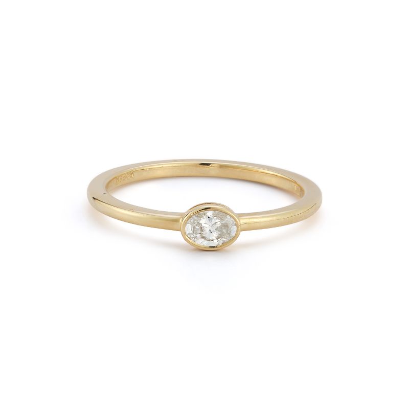 Deutsch Signature Pear Shape Bezel Ring