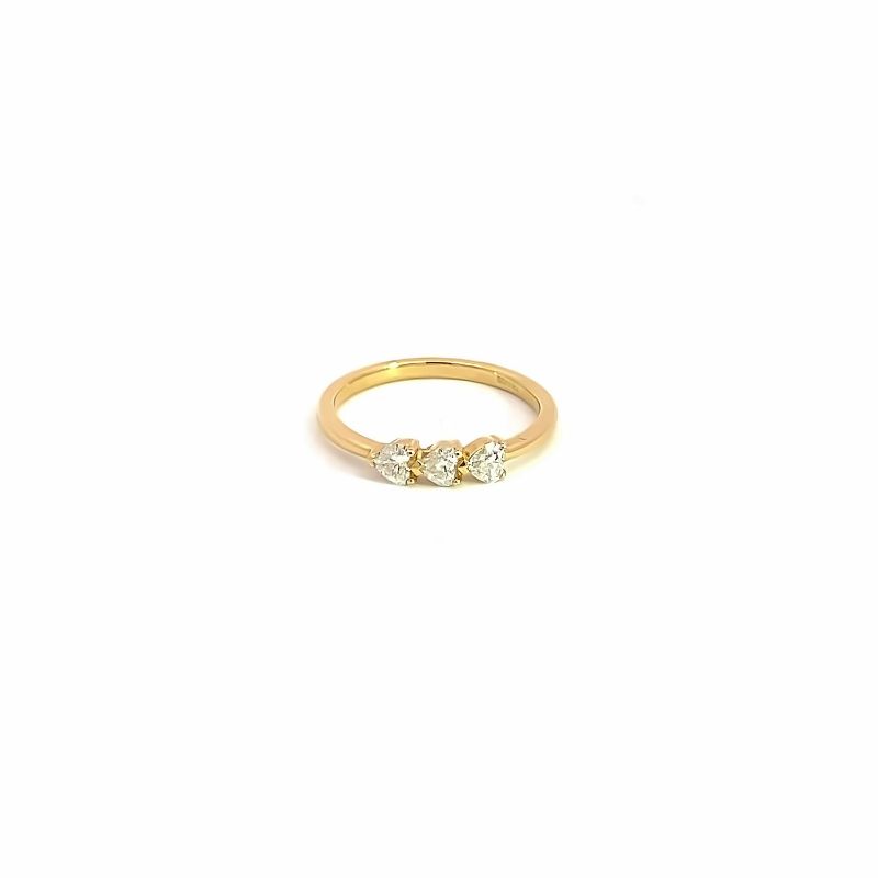 Deutsch Signature 3 Heart Shape Diamond Band