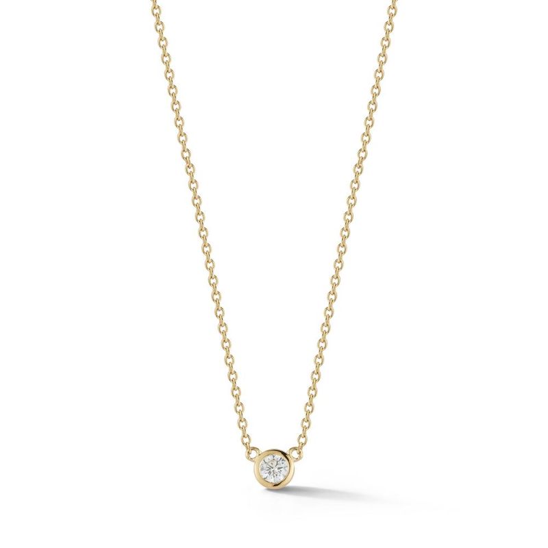 Deutsch Signature Plain Bezel Diamond Necklace