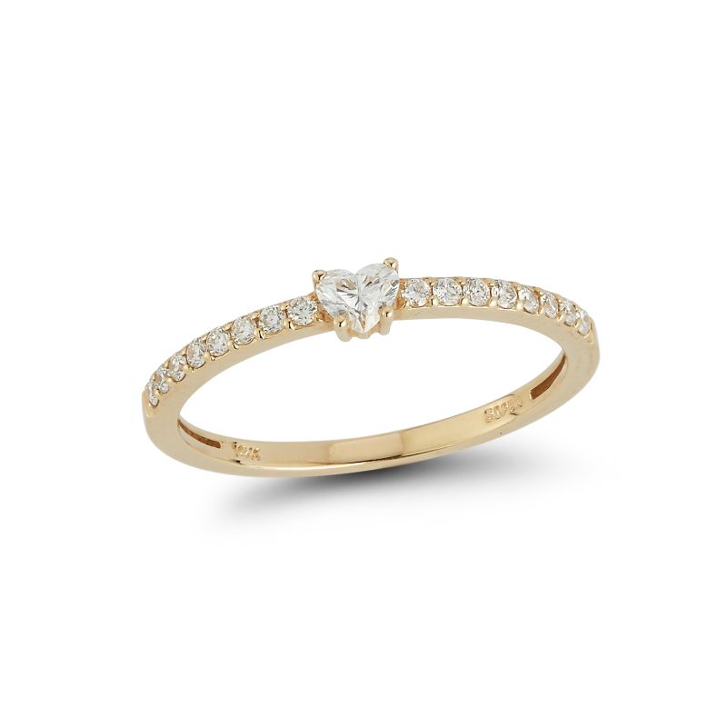 Deutsch Signature Thin Heart Center Diamond Band