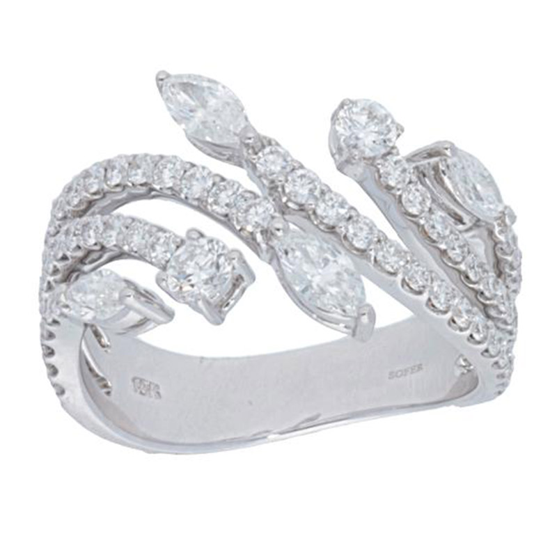 Deutsch Signature Mulit Row with Marquise Diamonds Ring