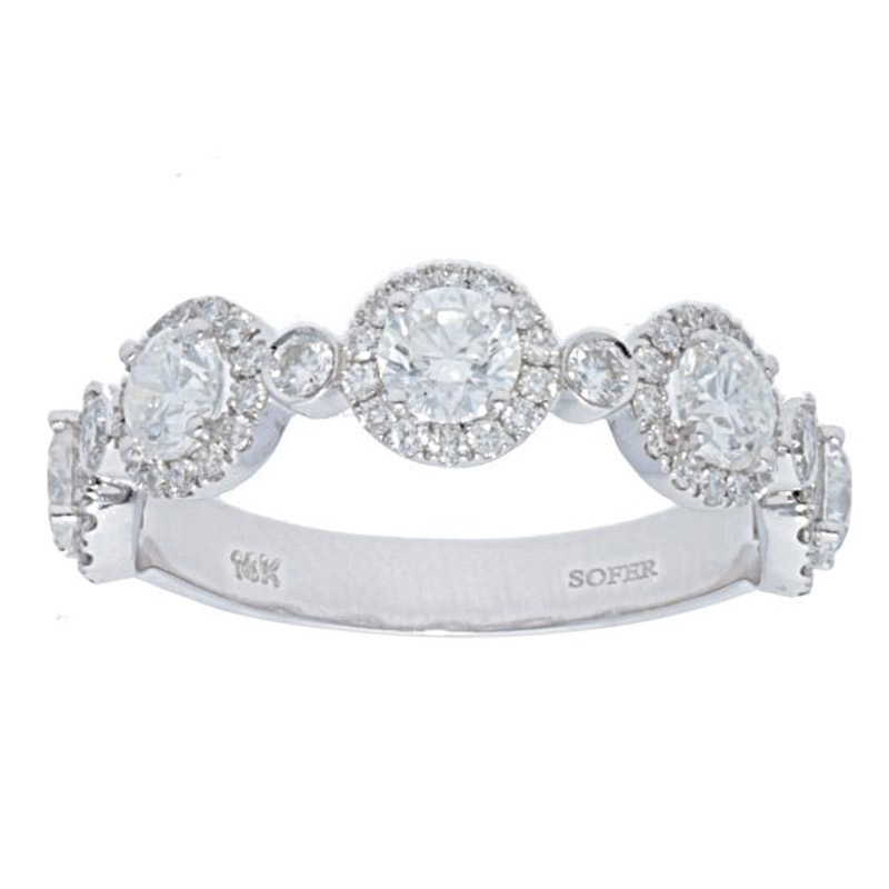 Deutsch Signature 5 Halo Diamond with Diamond Bezel Ring