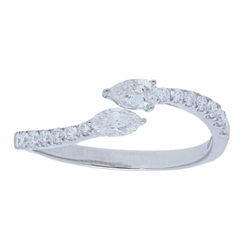 Deutsch Signature Pear and Marquise Diamond Pave Ring