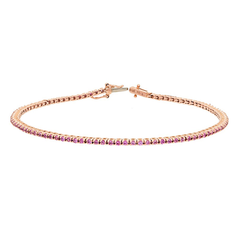 Deutsch Signature Pink Sapphire Tennis Bracelet