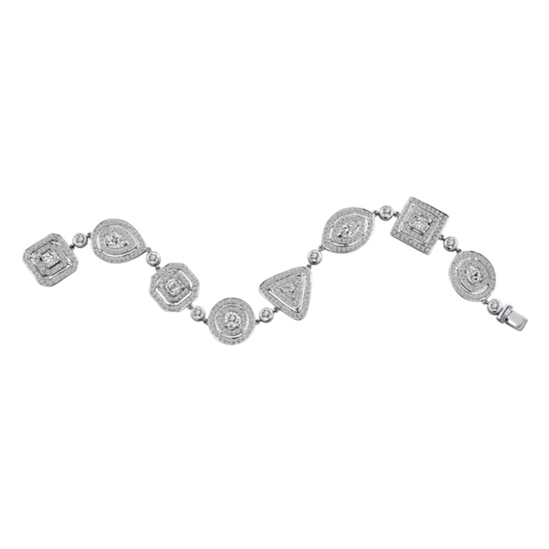 Deutsch Signature Multi Shape Diamond Bracelet