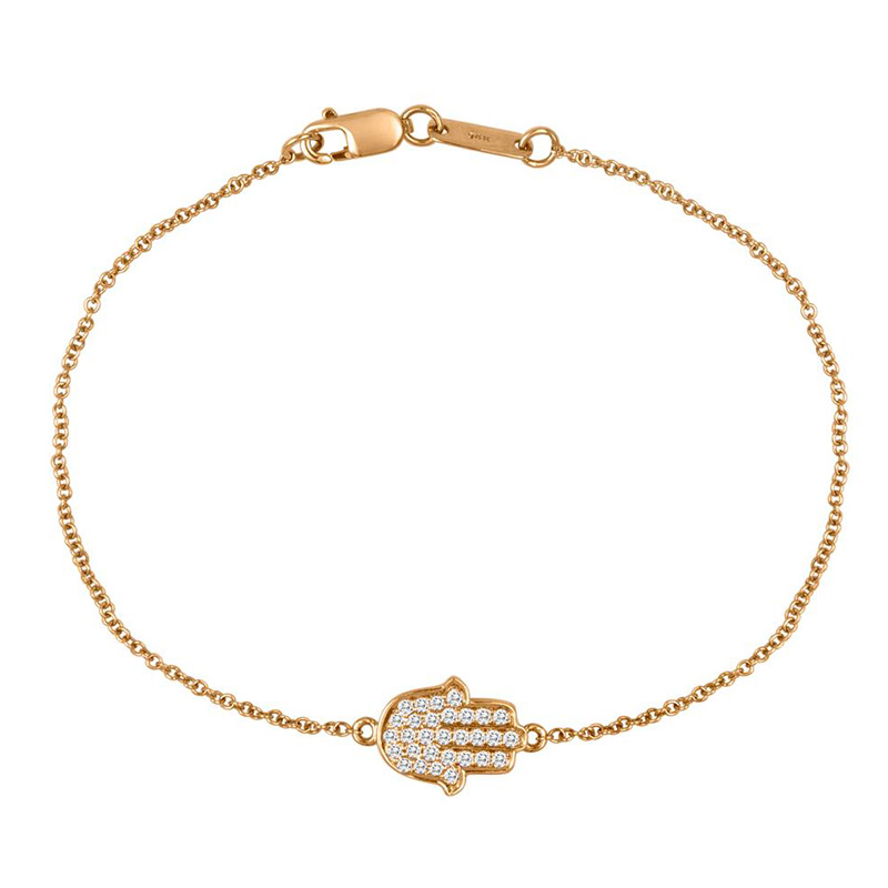 Deutsch Signature Diamond Hamsa Bracelet