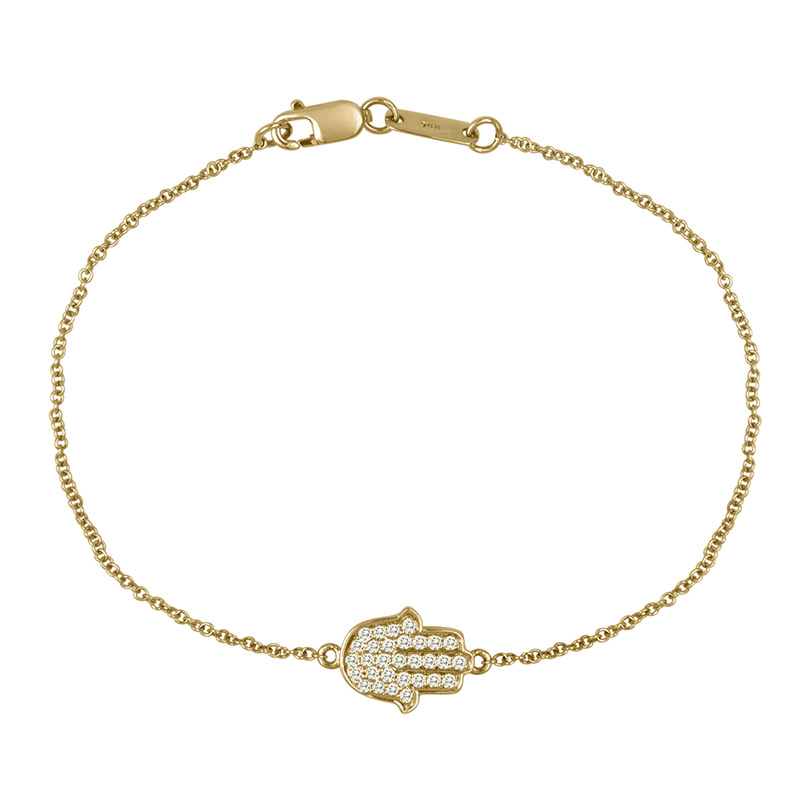 Deutsch Signature Diamond Hamsa Bracelet