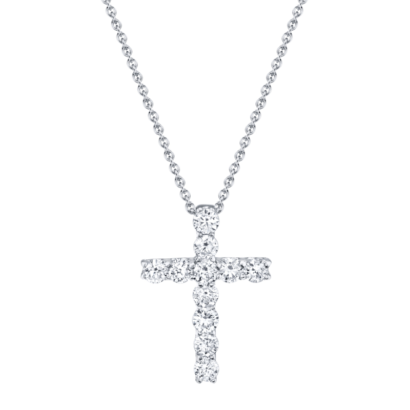 Deutsch Signature 0.32Ct Round Diamond Cross Necklace