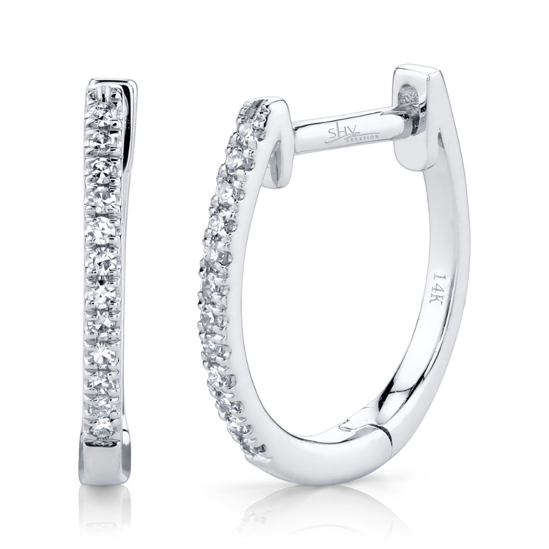 Deutsch Signature 0.08Ct Diamond Huggie Earrings
