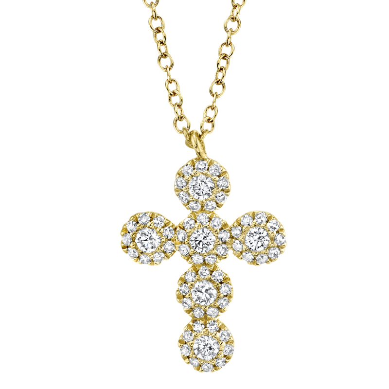 Deutsch Signature 0.25Ct Round Diamond Cross Necklace