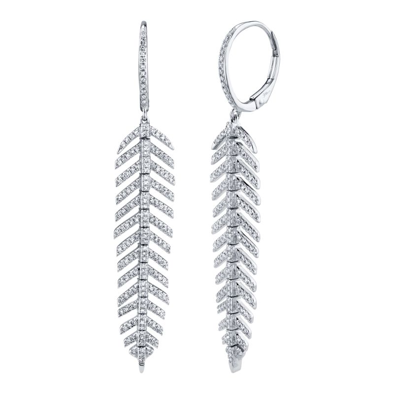 Deutsch Signature 0.60Ct Diamond Feather Earrings