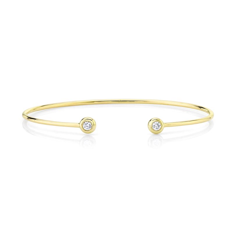 Deutsch Signature 0.18Ct Round Diamond Bz Set Bangle Bracelet