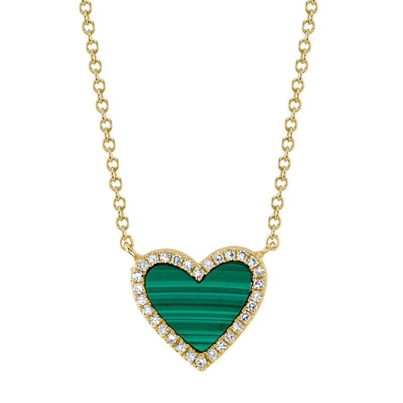Deutsch Signature 0.09Ct Round Diamond Halo Heart Pendant Necklace