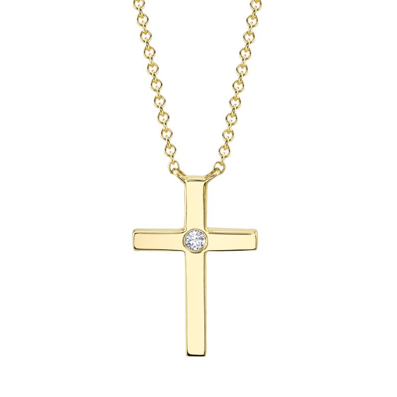 Deutsch Signature .03Ct Diamond Cross Necklace