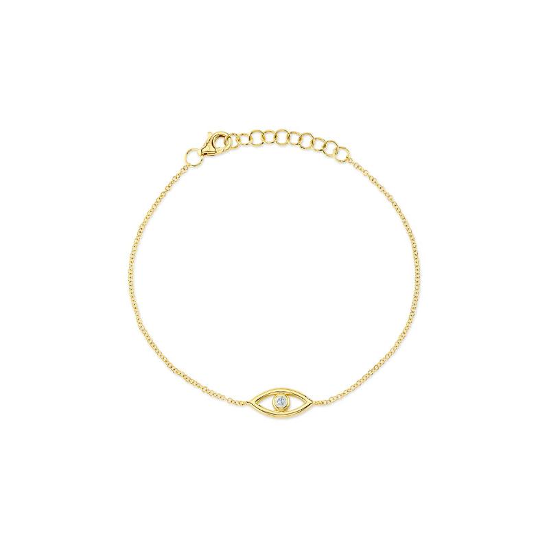 Deutsch Signature 14Ky .04Ct Diamond Bezel Eye Bracelet