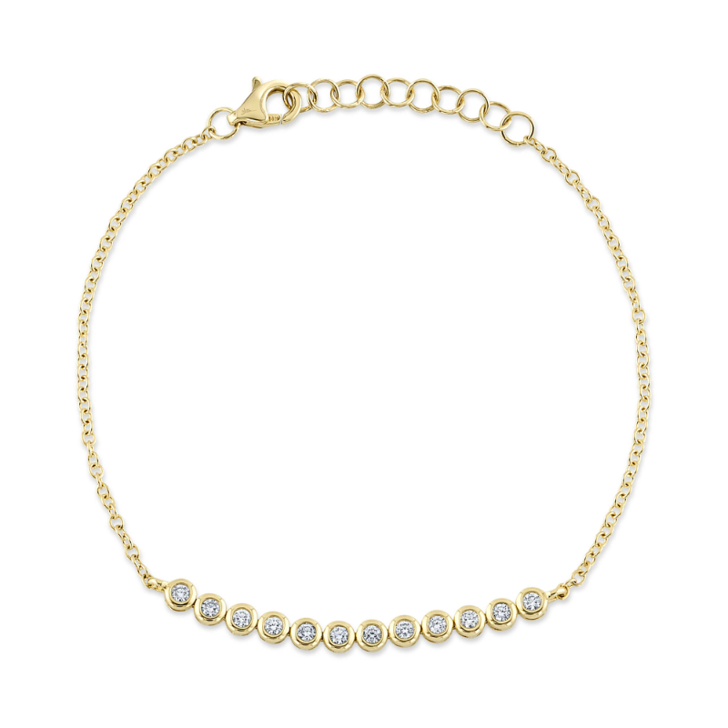 Deutsch Signature 0.26Ct Round Diamond Bezel Set Cable Chain