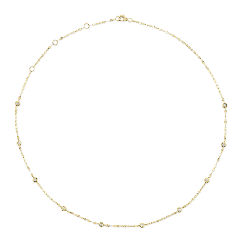 Deutsch Signature 0.20Ct (10) Round Diamond Bezel Set Diamond By Yard Necklace