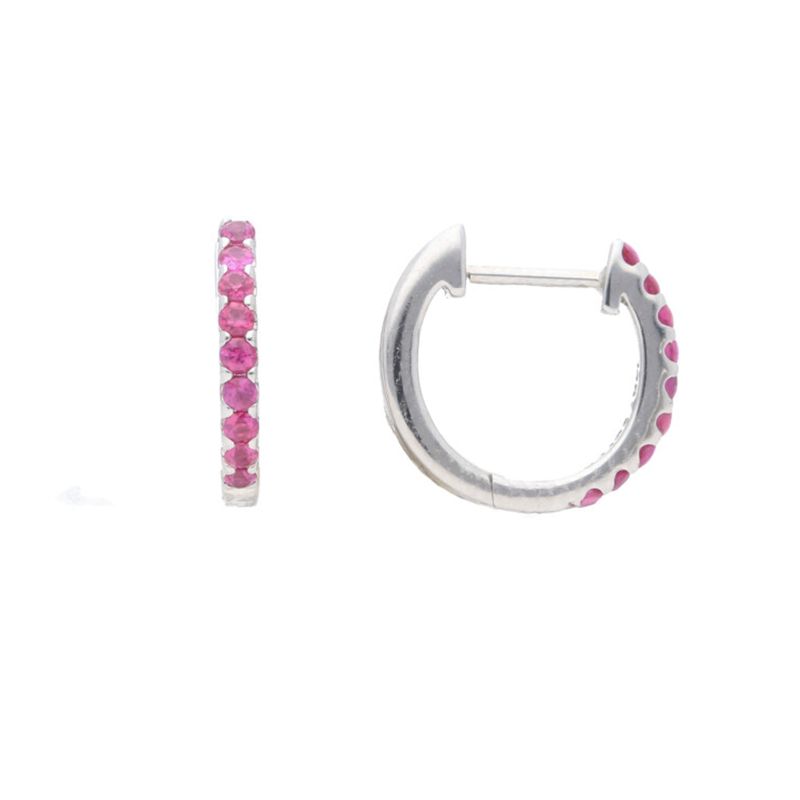 Deutsch Signature Ruby Huggie Earrings