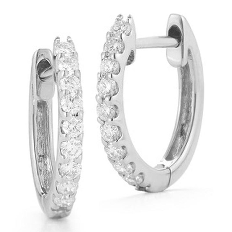 Deutsch Signature Pave Diamond Huggie Earrings