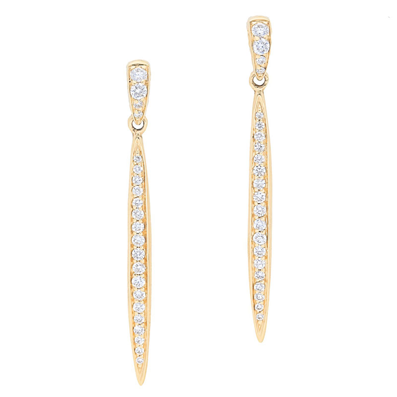 Deutsch Signature Pave Diamond Stiletto Drop Earrings