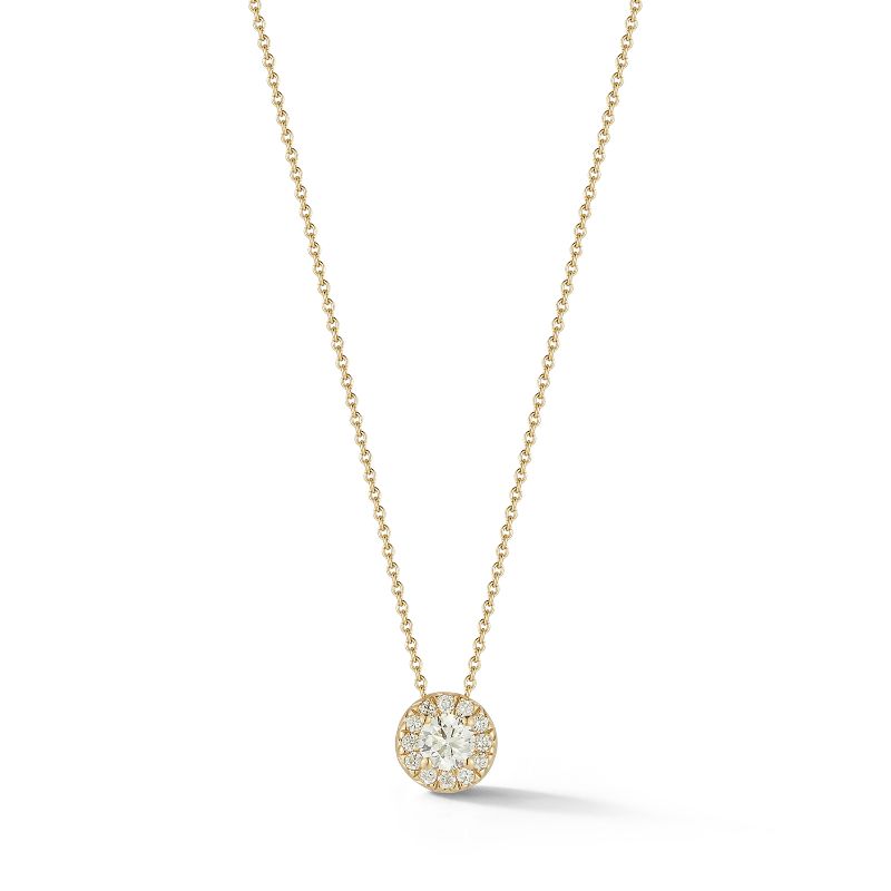 Deutsch Signature Diamond Halo Pendant, 3mm Center