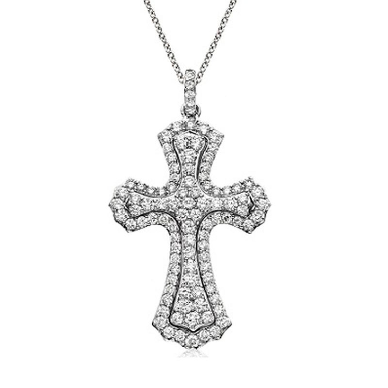 Deutsch Signature Pave Diamond Gothic Cross Pendant