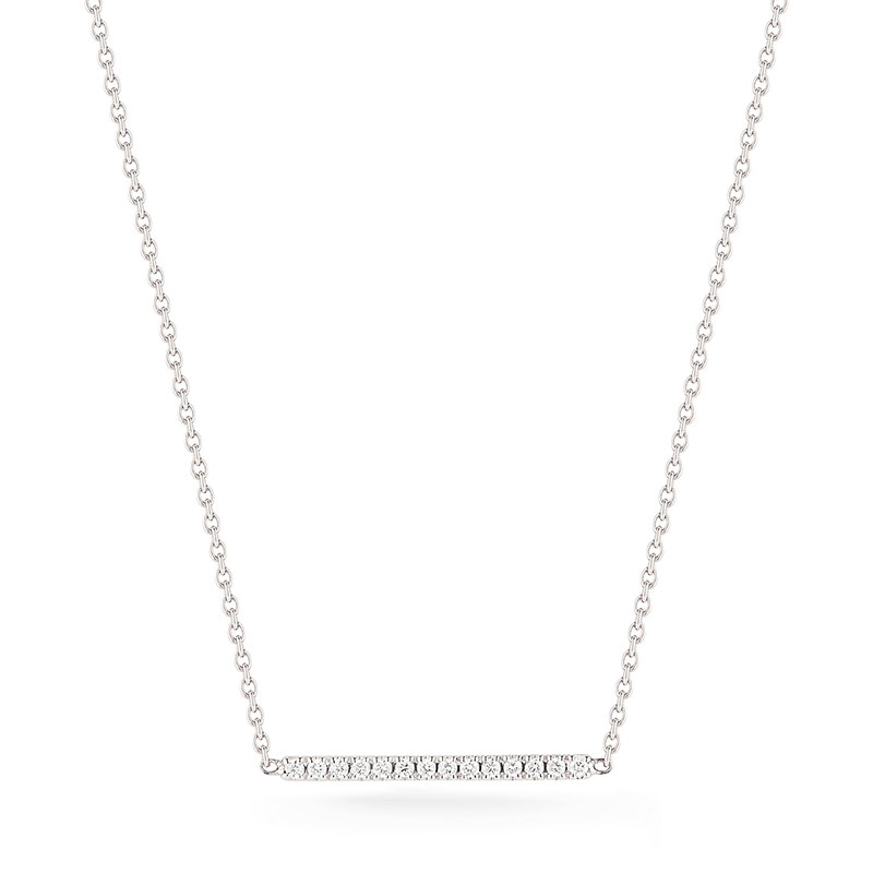 Deutsch Signature Xsmall Diamond Bar Necklace