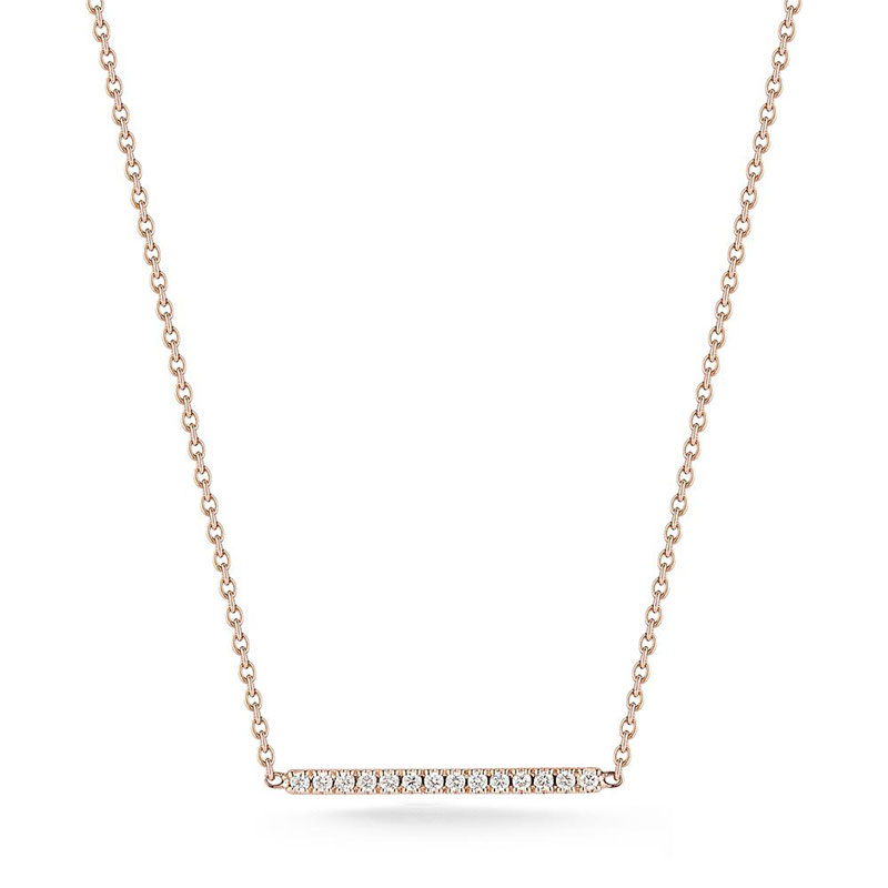 Deutsch Signature Xsmall Diamond Bar Necklace