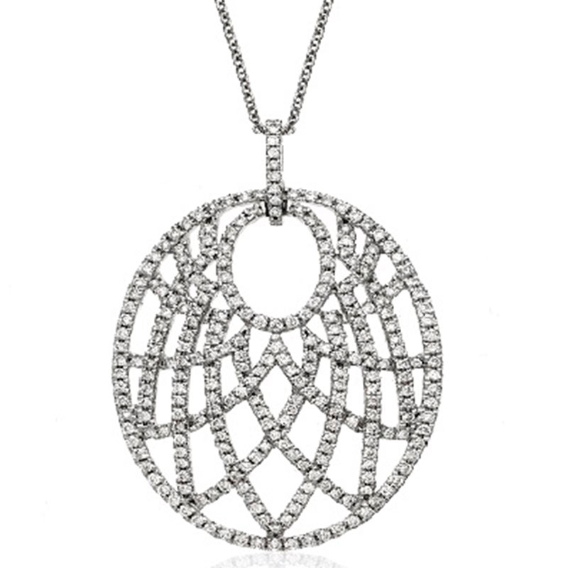 Deutsch Signature Diamond Oval Shape Pendant