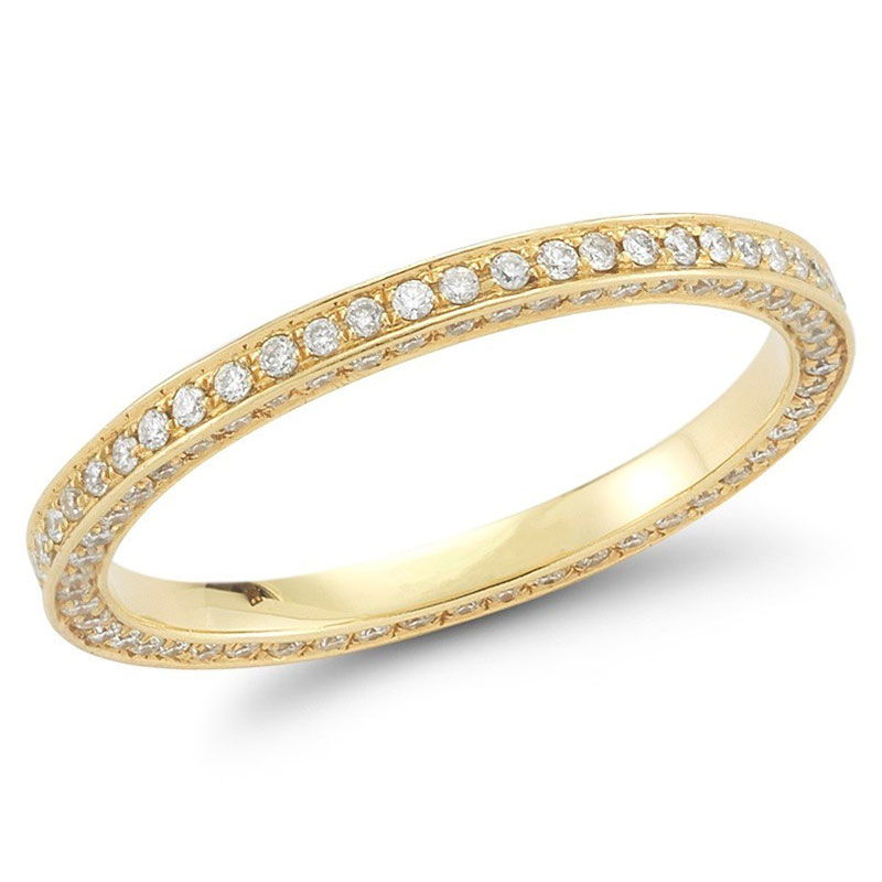 Deutsch Signature 3 Sided Micropave Eternity Band