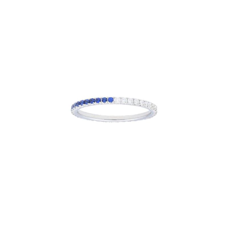 Deutsch Signature Diamond and Blue Sapphire Eternity Band