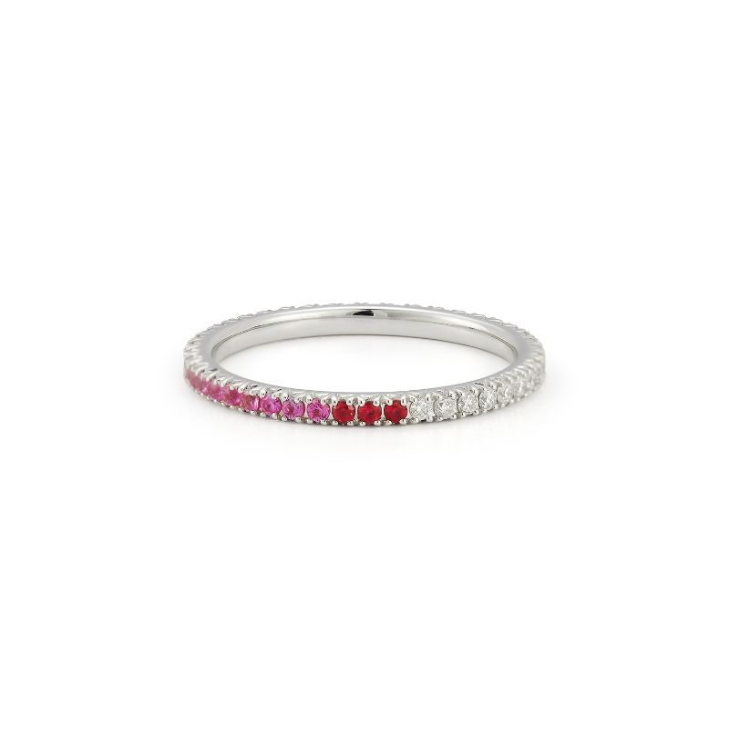 Deutsch Signature Diamond and Pink Sapphire Eternity Band