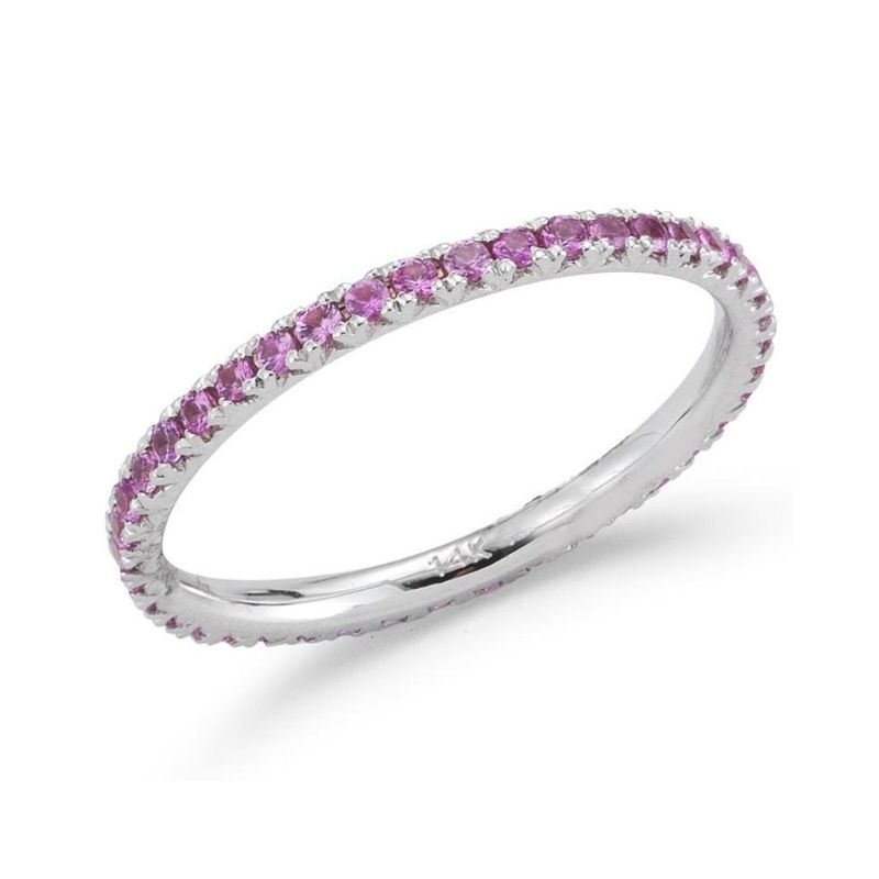 Deutsch Signature Pink Sapphire Eternity Stackable Band