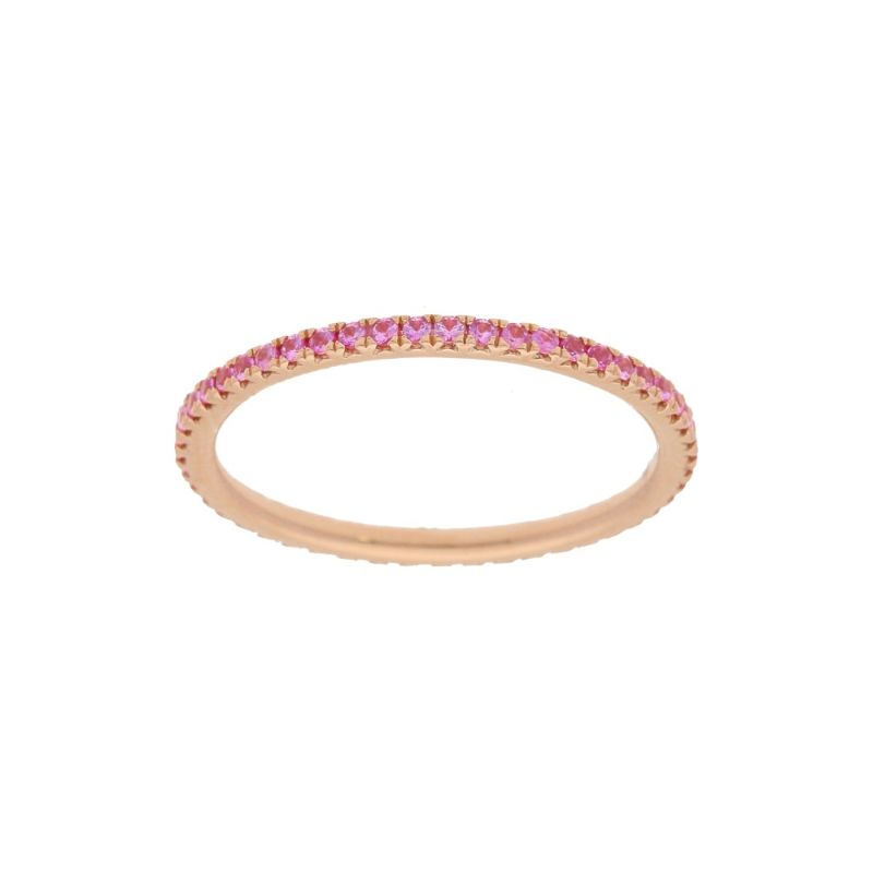 Deutsch Signature Pink Sapphire Eternity Stackable Band