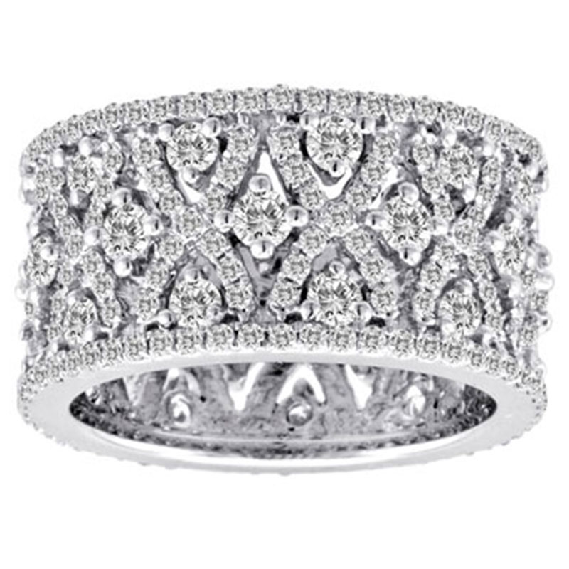 Deutsch Signature Wide Criss Cross Diamond Band