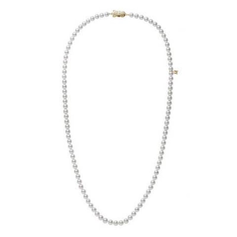 Mikimoto 18K White Gold Rhodium Plated Everyday Essentials Pearl Strand Necklace