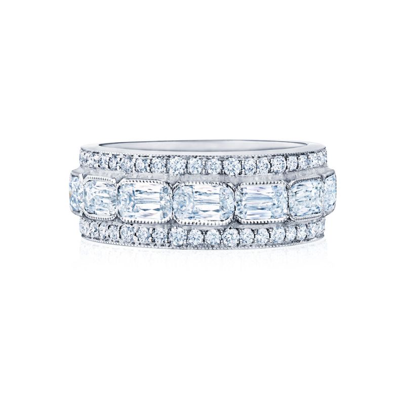 Kwiat Half Circle Wedding Ring with Ashoka Diamonds