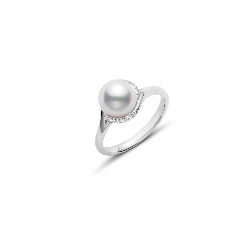 Mikimoto Twist Akoya Cultured Pearl Ring