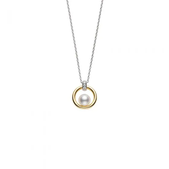 Mikimoto Akoya Cultured Pearl Circle Pendant