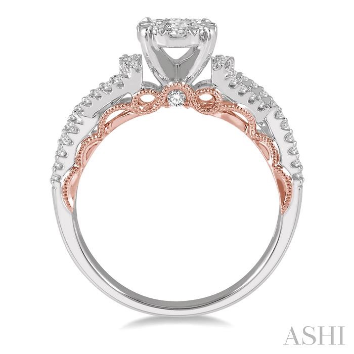 Round Shape Lovebright Diamond Engagement Ring