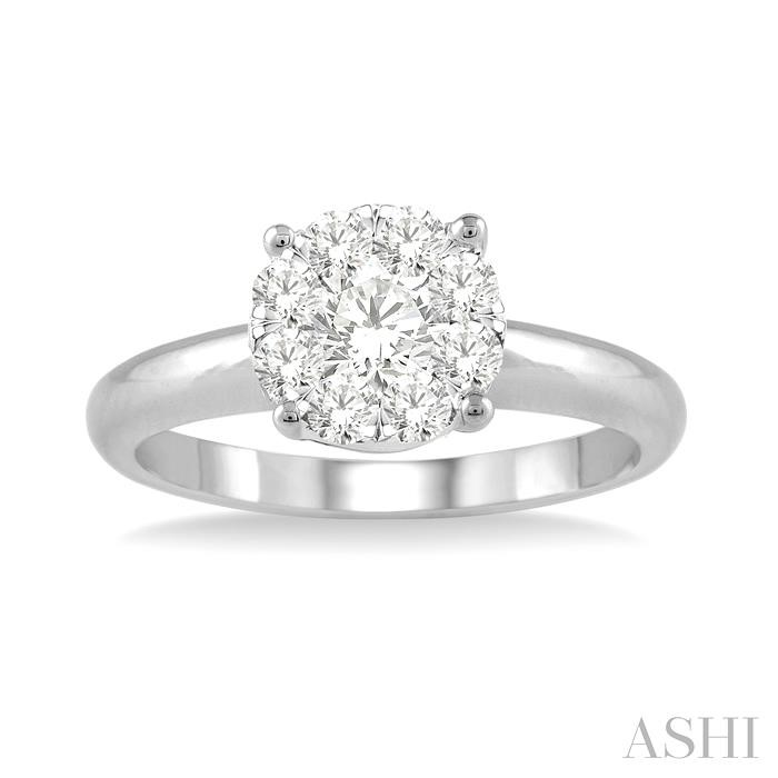 Round Shape Lovebright Essential Diamond Engagement Ring