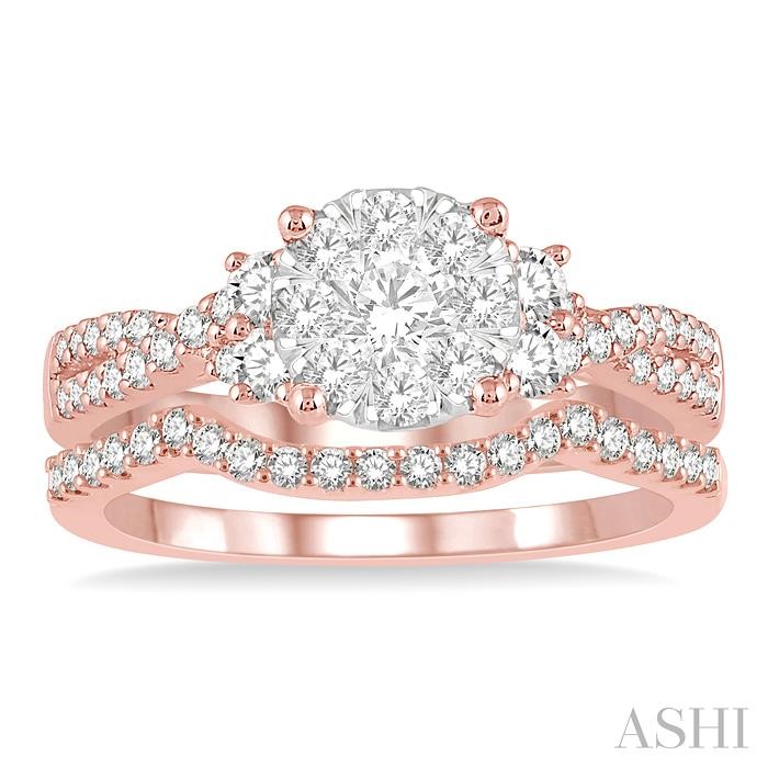 Round Shape Lovebright Diamond Wedding Set