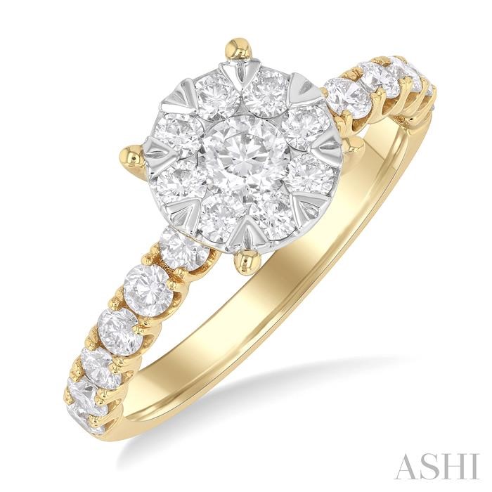 Round Shape Lovebright Diamond Engagement Ring