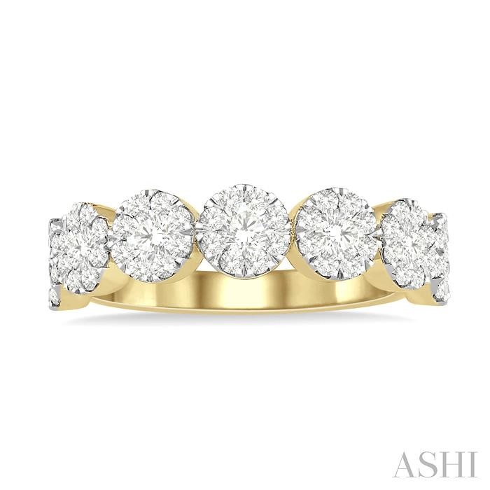 Round Shape 7 Stone Lovebright Essential Diamond Wedding Band