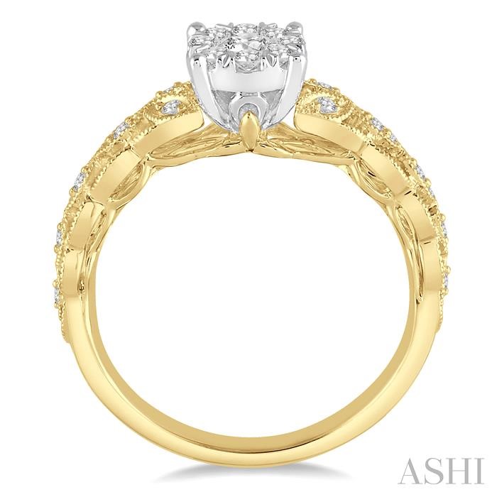Round Shape Lovebright Diamond Engagement Ring