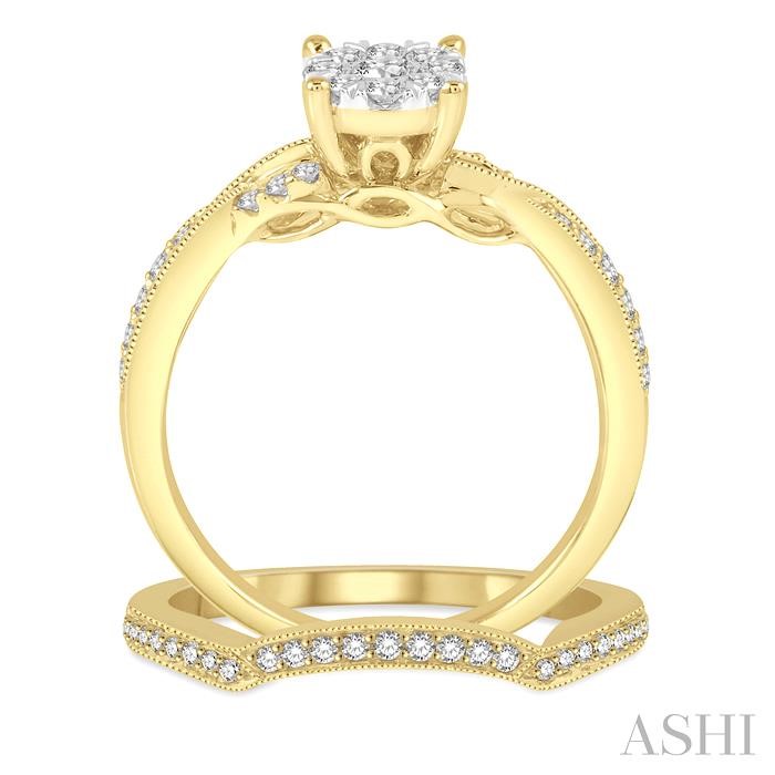 Round Shape Lovebright Diamond Wedding Set